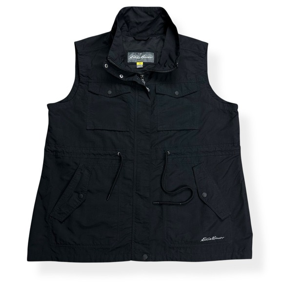 Eddie Bauer Jackets & Blazers - Eddie Bauer Travex Utility Vest Womens XL Black Cargo Pocket Outdoor Performance
